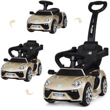 Дитяча каталка-толокар машина електромобіль 2 в 1 Lamborghini M 3591LS-13 з народить. ручкою золотий фарбований**