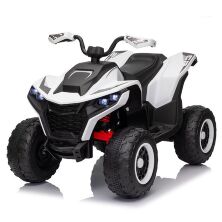 Дитячий електро квадроцикл M 6128EBLR-1(24V) з пультом керування та шкіряним сидінням білий