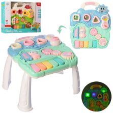 Розвиваючий музичний дитячий ігровий Столик 2в1 999G-H Центр з музикою і світловими ефектами