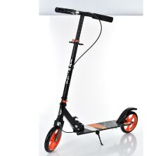 Двоколісний самокат дитячий складаний iTrike SR2-008-BOR з ручним гальмом і підніжкою / чорно-помаранчевий**