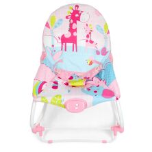 Дитячий шезлонг-качалка Bambi 6921 з регульованою спинкою рожевий ***