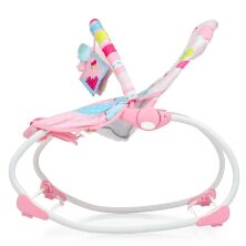 Дитячий шезлонг-качалка Bambi 6921 з регульованою спинкою рожевий ***