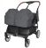 Коляска прогулочная CARRELLO Connect CRL-5502/1 Serious Black для двійні c перенесенням