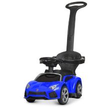 Машина каталка толокар BAMBI M 4316L-4 музика світло шкіряне сидіння батьківська ручка електромобіль синя**