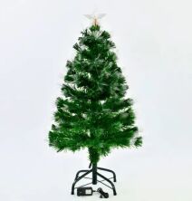Новорічна ялинка сосна штучна розбірні висота 90 см C 29325 з Led підсвічуванням 80 гілок зелена
