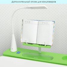 Дитяча регульована парта зі стільчиком M 4428-5 підставка для книги / лампа USB / колір зелений **