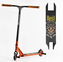 Трюковий двоколісний самокат Best Scooter 53880 HIC-система ПЕГИ Алюминиев. диск і дека / Анодований.фарбування