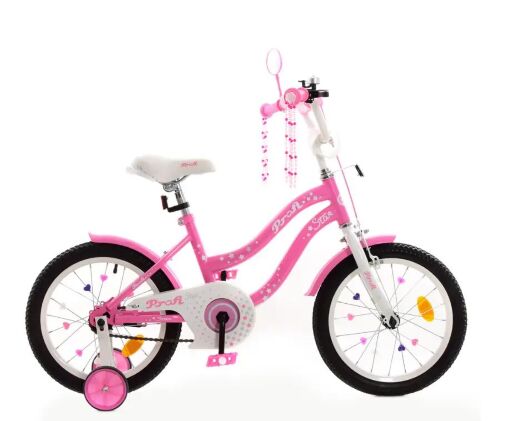 Велосипед дитячий двоколісний PROFI Star XD1891 колеса 18 дюймів світло дзвінок рожевий