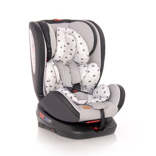 Дитяче автокрісло Lorelli (Bertoni) NEBULA Isofix 0-36 kg Grey Crowns сіре