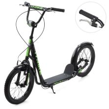 Двоколісний Самокат дорослий iTrike SR2-045-2-B сталевий з ручним гальмом / колеса 16д / чорний**