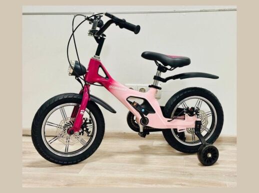 Дитячий двоколісний велосипед 14 дюймів Maraton CRUISER ICONIC дискові гальма рожевий для дівчинки