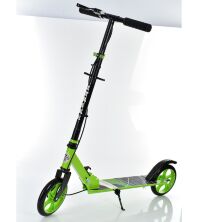 Двоколісний самокат дитячий складаний iTrike SR2-008-GR1 з ручним гальмом і підніжкою / чорно-зелений**