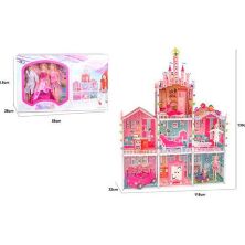 Дитячий ляльковий будиночок 66926, 3 поверхи, 3 ляльки**