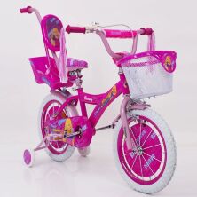 Дитячий Велосипед для дівчинки "BARBIE-16" Барбі з батьківською ручкою, фіолетовий***