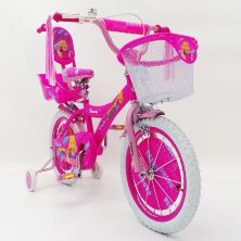 Дитячий Велосипед для дівчинки "BARBIE-16" Барбі з батьківською ручкою, фіолетовий***