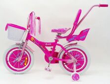 Дитячий Велосипед для дівчинки "BARBIE-16" Барбі з батьківською ручкою, фіолетовий***
