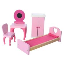 Дерев'яний будиночок для ляльок Bambi MD 2009 три поверхи і меблі**