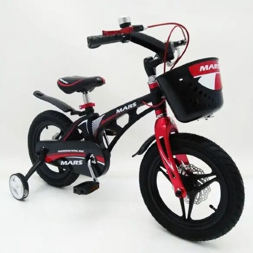 Дитячий двоколісний велосипед MARS-14 колеса 14 дюймів магнезиевая рама чорний