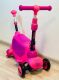 Дитячий самокат-толокар 2в1 Maraton Bingo Super 3 Беговел з батьківською ручкою, рожевий