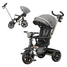 Дитячий триколісний велосипед-коляска TILLY DYNAMIC T-3810 GREY з батьківською ручкою сірий