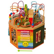 Дерев'яна іграшка Ігровий розвиваючий центр MD 2573 Бізіборд з лабіринтом ксилофоном та рухомими деталями