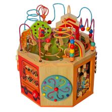 Дерев'яна іграшка Ігровий розвиваючий центр MD 2573 Бізіборд з лабіринтом ксилофоном та рухомими деталями