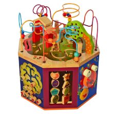Дерев'яна іграшка Ігровий розвиваючий центр MD 2573 Бізіборд з лабіринтом ксилофоном та рухомими деталями