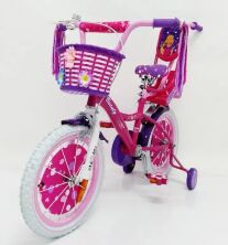 Дитячий Велосипед для дівчинки "BARBIE-16" Барбі з батьківською ручкою, фіолетовий***