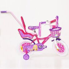 Дитячий Велосипед для дівчинки "BARBIE-16" Барбі з батьківською ручкою, фіолетовий***