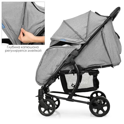 Коляска прогулочная El Camino ME 1011L ZETA Denim Silver сріблястий**