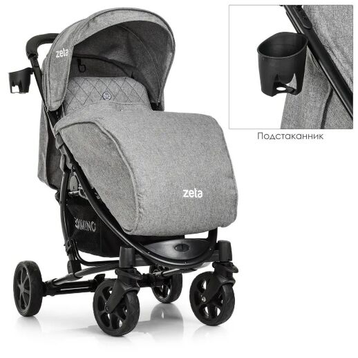 Коляска прогулочная El Camino ME 1011L ZETA Denim Silver сріблястий**