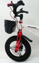 Дитячий двоколісний магнієвий велосипед 20 дюймів MARS-1 з кошиком та додатковими колесами, фіолетовий