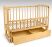Дитяче ліжечко дерев'яна маятник з шухлядою і відкидним бортом "Сон" вільха - колір світло-коричневий