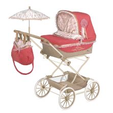 Коляска для ляльок DeCuevas 82033 Лялькова коляска з сумкою і парасолькою REBORN серії Мартіна складна**