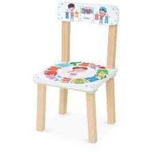 Дитячий пластиковий столик з двома стільчиками Bambi ETZY-13 бежево-коричневий