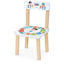 Дитячий пластиковий столик з двома стільчиками Bambi ETZY-13 бежево-коричневий