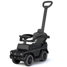 Дитяча каталка-толокар 2в1 ДЖИП 653-2 Mercedes Мерседес з батьківською ручкою і бампером / музика / чорний**