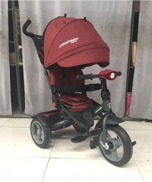 Дитячий триколісний велосипед Crosser T-400 NEO ECO AIR гірчичний