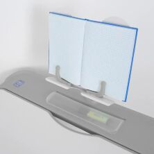 Дитяча пластикова Регульована парта зі стільцем M 4818-11 з підставкою для книг / сіра