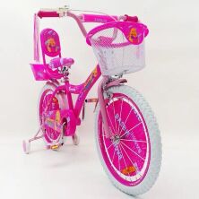 Велосипед для дівчинки "BARBIE-20" Барбі з Багажником для ляльок, рожевий***