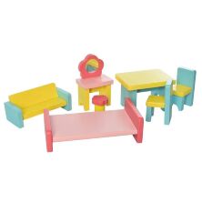 Дерев'яний будиночок для ляльок Bambi MD 2048 два поверхи і меблі**