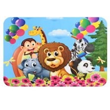 Дитячий столик зі стільчиком Bambi A19-ZOO Зоопарк синій складаний**