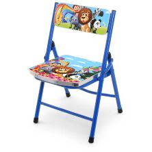 Дитячий столик зі стільчиком Bambi A19-ZOO Зоопарк синій складаний**