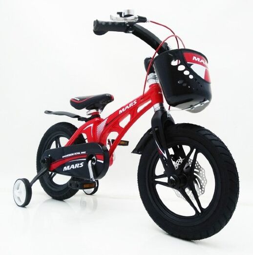 Дитячий двоколісний велосипед MARS-14 колеса 14 дюймів магнезиевая рама червоний
