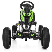 Дитячий педальний спортивний карт веломобіль на педалях BAMBI 1504-2-5 зелено-чорний **