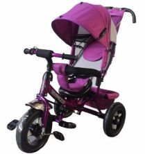 Велосипед-коляска дитячий триколісний Tilly Trike T-364 колеса надувні червоний