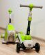 Дитячий самокат-толокар 2в1 Maraton Bingo Super 3 Беговел з батьківською ручкою, салатовий