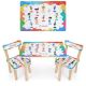 Дитячий пластиковий столик з двома стільчиками Bambi ETZY-13 бежево-коричневий