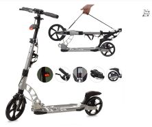 Самокат дитячий двоколісний складаний iTrike SR2-010-2-R алюмінієвий з підніжкою червоний