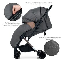 Прогулянкова коляска El Camino MIMI ME 1036 Lagoon сіро-блакитний